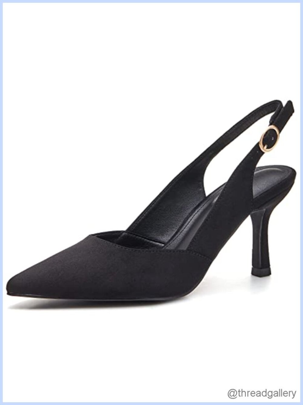 Women's Suede Slingback Kitten Heels Pointed Toe Wedding Party Pumps